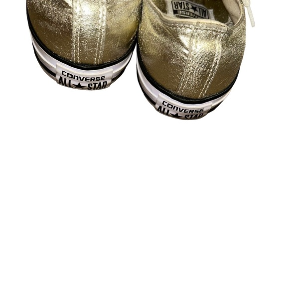 Converse Chuck Taylor All Star Lo metallic gold sneakers women 11 men size 9 - Picture 4 of 5